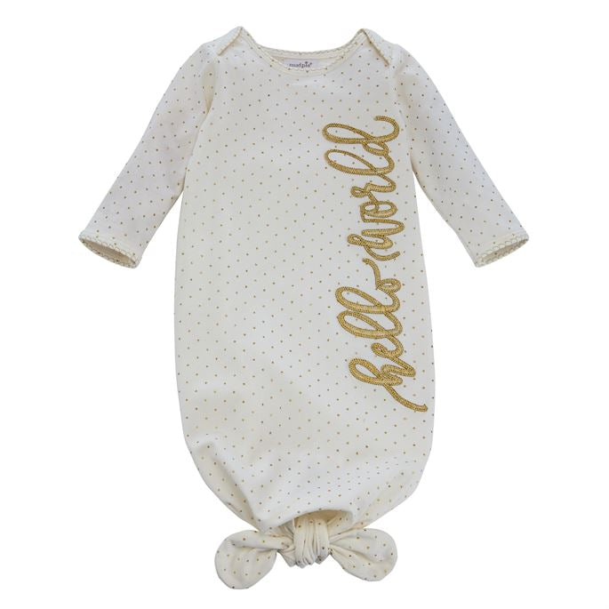 Mud Pie Hello World Tie Sleep Gown